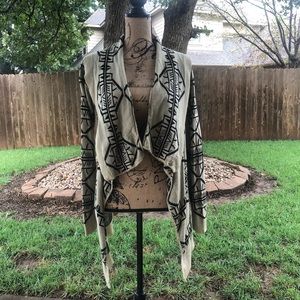 SayWhat Aztec High-Low Cardigan